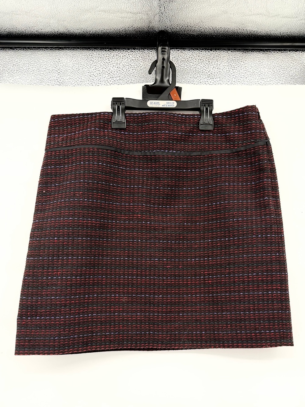 Loft outlet black red blue textured mini skirt